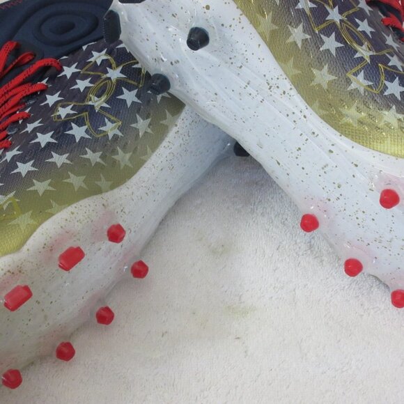 Under Armour Men\'s Spotlight Lux LE MC Football Cleats Size 11.5 Blue Red Gold main image 4
